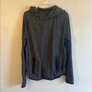 Dark Gray Hooded Sweatshirt with Zipper Pockets